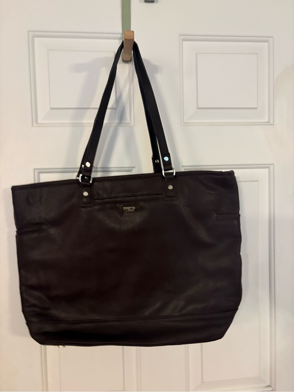 Thirty-one Jewel Leather Tote Bag in Plum